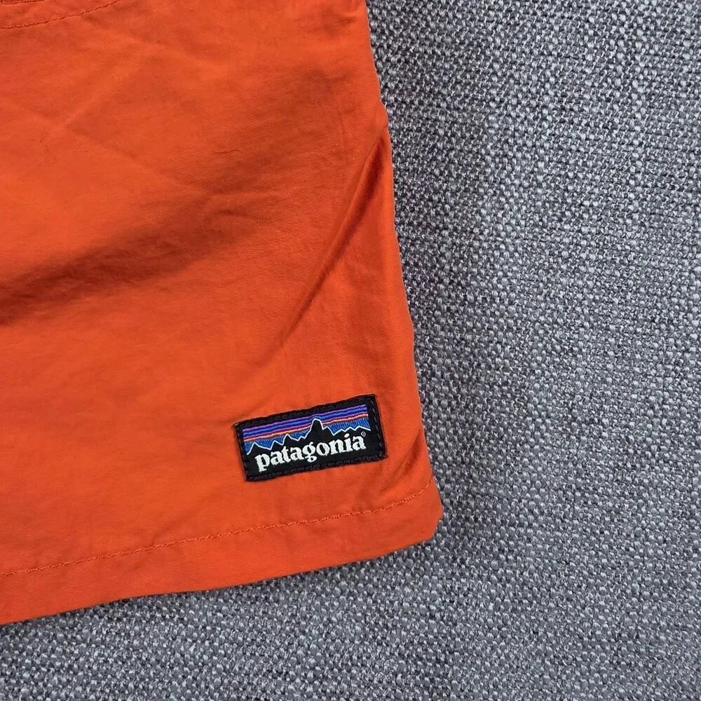 Patagonia Baggies Shorts Boys XL 14 Orange Nylon Swim Trunk Board Shorts Water
